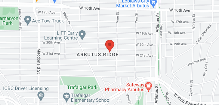 map of 2335 W 21ST AVENUE